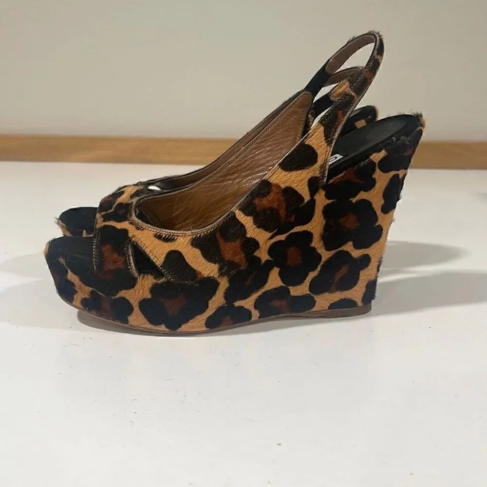 Lautre Chose Wedge Animal Print Shoes
